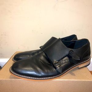 Bar III Mens Jesse Monk-Strap Dress Oxfords Leather Black